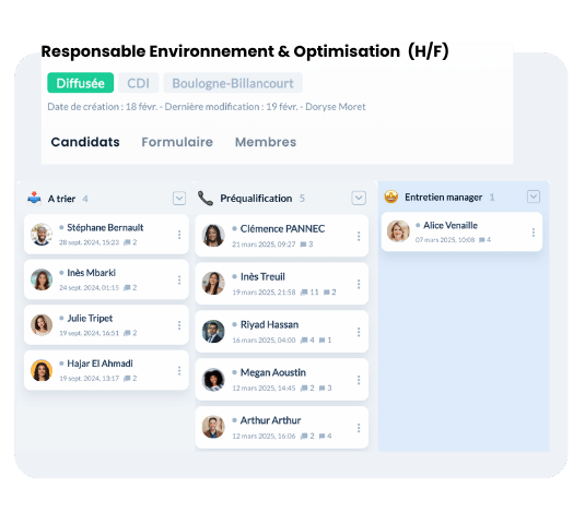 gestion candidatures _environnement energies