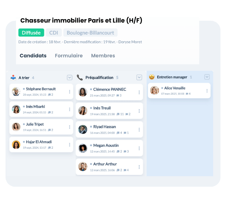 gestion des candidatures immobilier