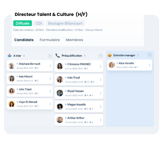 gestion candidatures média divertissement
